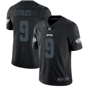 Wholesale Cheap Nike Eagles #9 Nick Foles Black Men\'s Stitched NFL Limited Rush Impact Jersey