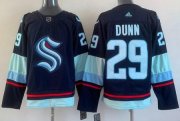 Wholesale Cheap Men's Seattle Kraken #29 Vince Dunn Navy Authentic Jersey