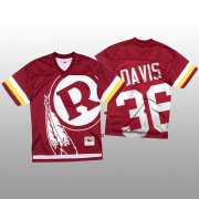 Wholesale Cheap NFL Washington Redskins #36 Sean Davis Red Men's Mitchell & Nell Big Face Fashion Limited NFL Jersey