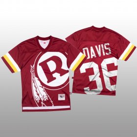 Wholesale Cheap NFL Washington Redskins #36 Sean Davis Red Men\'s Mitchell & Nell Big Face Fashion Limited NFL Jersey