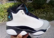 Wholesale Cheap Kids Air Jordan 13 Retro Barons White/Grey-Black-Blue