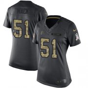 Wholesale Cheap Nike Falcons #51 Alex Mack Black Women's Stitched NFL Limited 2016 Salute to Service Jersey