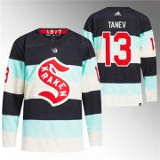 Cheap Men's Seattle Kraken #13 Brandon Tanev Deep Sea Blue 2024 Winter Classic Primegreen Stitched Jersey