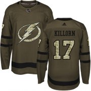 Wholesale Cheap Adidas Lightning #17 Alex Killorn Green Salute to Service Stitched Youth NHL Jersey