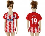 Wholesale Cheap Women's Atletico Madrid #19 Lucas Home Soccer Club Jersey