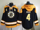 Wholesale Cheap Men's Boston Bruins #4 Bobby Orr Black Ageless Must Have Lace Up Pullover Hoodie