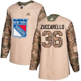 Wholesale Cheap Adidas Rangers #36 Mats Zuccarello Camo Authentic 2017 Veterans Day Stitched NHL Jersey