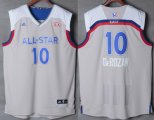 Wholesale Cheap Men's Eastern Conference Toronto Raptors #10 DeMar DeRozan adidas Gray 2017 NBA All-Star Game Swingman Jersey