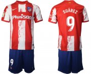 Wholesale Cheap Men 2021-2022 Club Atletico Madrid home red 9 Nike Soccer Jerseys