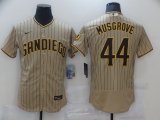 Wholesale Cheap Men San Diego Padres 44 Musgrove brown stripe Elite 2021 Nike MLB Jersey