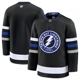 Men\'s Tampa Bay Lightning Blank Black 2024-25 Alternate Stitched Hockey Jersey