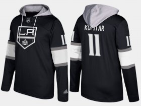 Wholesale Cheap Kings #11 Anze Kopitar Black Name And Number Hoodie