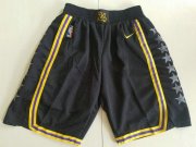 Wholesale Cheap Men Nike Los Angeles Lakers Black NBA Swingman City Edition Shorts