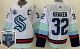 Wholesale Cheap Men's Seattle Kraken #32 Kraken White 2021-22 Season Inaugural Authentic Jersey