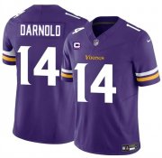 Cheap Men's Minnesota Vikings #14 Sam Darnold Purple 2024 F.U.S.E. With 4-Star C Patch Vapor Untouchable Limited Stitched Jersey