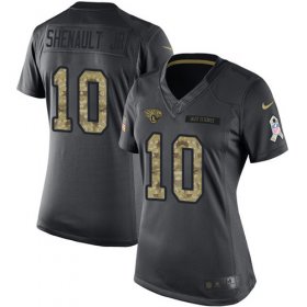 Wholesale Cheap Nike Jaguars #10 Laviska Shenault Jr. Black Women\'s Stitched NFL Limited 2016 Salute to Service Jersey