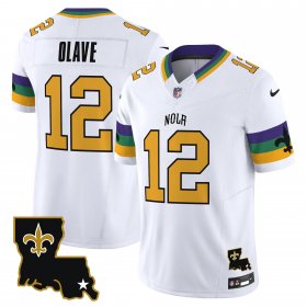 Cheap Men\'s New Orleans Saints #12 Chris Olave White 2024 F.U.S.E. Vapor Limited Stitched Jersey