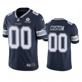 Wholesale Cheap Men\'s Dallas Cowboys Custom Navy 60th Anniversary Vapor Limited Nike Jersey