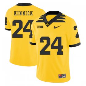 Wholesale Cheap Iowa Hawkeyes 24 Nile Kinnick Yellow College Football Jersey