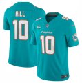 Cheap Men's Miami Dolphins #10 Tyreek Hill Aqua F.U.S.E With 3-Star C Patch Vapor Limited Stitched Football Jersey