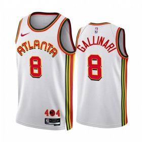 Wholesale Cheap Men\'s Atlanta Hawks #8 Danilo Gallinari 2022-23 White Association Edition Stitched Jersey