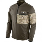 Wholesale Cheap Men's Dallas Cowboys Nike Olive Salute to Service Sideline Hybrid Half-Zip Pullover Jacket