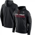 Wholesale Cheap Men's Atlanta Falcons Nike Black Sideline Circuit Pullover Performance Hoodie