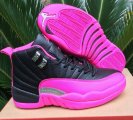 Wholesale Cheap Womens Jordan 12 Retro Shoes Black/Pink