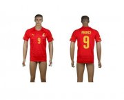 Wholesale Cheap Ghana #9 Prince Red Away Soccer Country Jersey