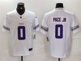 Cheap Men\'s Minnesota Vikings #0 Ivan Pace Jr White Alternate Vapor FUSE Limited Stitched Jersey