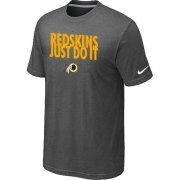 Wholesale Cheap Nike Washington Redskins Just Do It Dark Grey T-Shirt