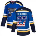 Wholesale Cheap Adidas Blues #27 Alex Pietrangelo Blue Home Authentic USA Flag Stitched Youth NHL Jersey