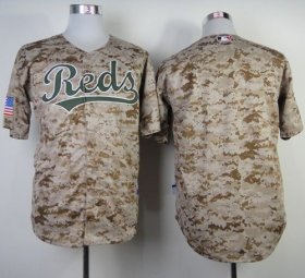 Wholesale Cheap Reds Blank Camo Alternate Cool Base Stitched MLB Jersey