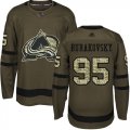 Wholesale Cheap Adidas Avalanche #95 Andre Burakovsky Green Salute to Service Stitched NHL Jersey