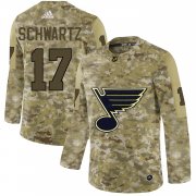 Wholesale Cheap Adidas Blues #17 Jaden Schwartz Camo Authentic Stitched NHL Jersey