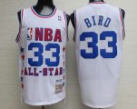 Wholesale Cheap NBA 1990 All-Star #33 Larry Bird White Hardwood Classics Soul Swingman Throwback Jersey