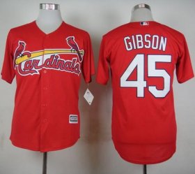 Wholesale Cheap Cardinals #45 Bob Gibson Red Cool Base Stitched MLB Jersey