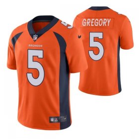 Wholesale Cheap Men\'s Denver Broncos #5 Randy Gregory Orange Vapor Untouchable Limited Stitched Jersey