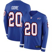 Wholesale Cheap Nike Bills #20 Frank Gore Royal Blue Team Color Men's Stitched NFL Limited Therma Long Sleeve Jersey