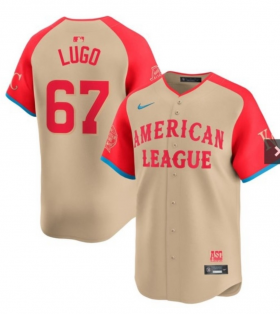 Men\'s New York Mets #67 Seth Lugo Cream 2024 All Star Limited Stitched Jersey