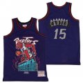 Wholesale Cheap Men's Toronto Raptors #15 Vince Carter Purple Hardwood Classics Skull Edition Jersey