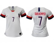 Wholesale Cheap Women's USA #7 Dahlkemper Home Soccer Country Jersey