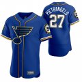 Wholesale Cheap St. Louis Blues #27 Alex Pietrangelo Men's 2020 NHL x MLB Crossover Edition Baseball Jersey Blue