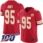 Wholesale Cheap Nike Chiefs #95 Chris Jones Red Team Color Men's Stitched NFL 100th Season Vapor Limited Jersey