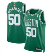 Wholesale Cheap Men's Boston Celtics #50 Svi Mykhailiuk Kelly Green 2024 Finals Champions Icon Edition Stitched Basketball Jersey