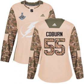 Cheap Adidas Lightning #55 Braydon Coburn Camo Authentic 2017 Veterans Day Women\'s 2020 Stanley Cup Champions Stitched NHL Jersey