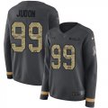 Wholesale Cheap Nike Ravens #99 Matthew Judon Anthracite Salute to Service Women's Stitched NFL Limited Therma Long Sleeve Jersey