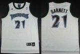 Wholesale Cheap Minnesota Timberwolves #21 Kevin Garnett White Swingman Jersey