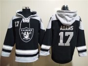 Wholesale Cheap Men's Las Vegas Raiders #17 Davante Adams Black Ageless Must-Have Lace-Up Pullover Hoodie