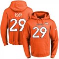 Wholesale Cheap Nike Broncos #29 Bradley Roby Orange Name & Number Pullover NFL Hoodie